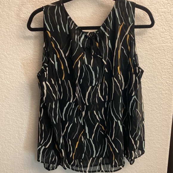 DonnaKaran Sleeveless Black multi color Top - Picture 2 of 5